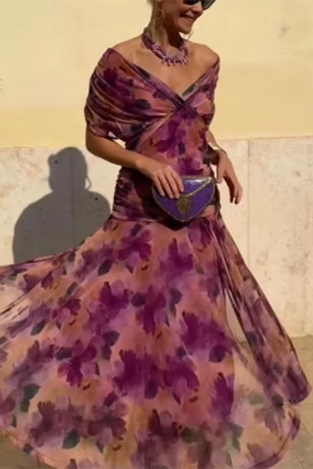 Valentina | Vestido Maxi de Fiesta Elegante con Escote en V