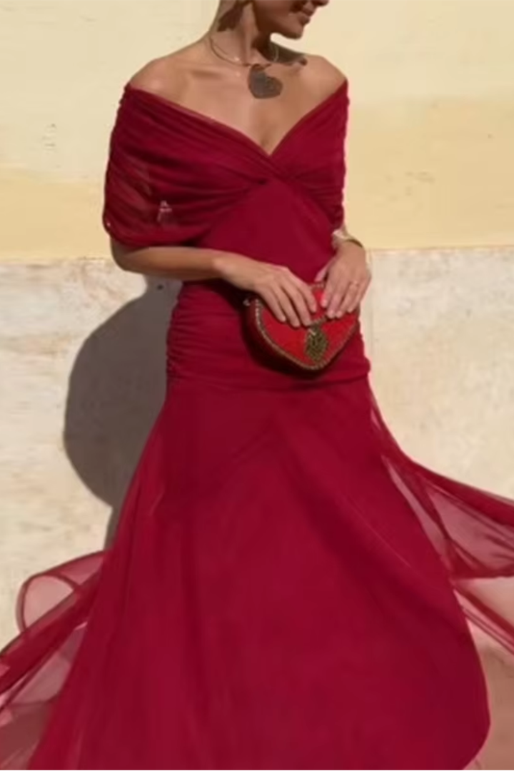 Valentina | Vestido Maxi de Fiesta Elegante con Escote en V
