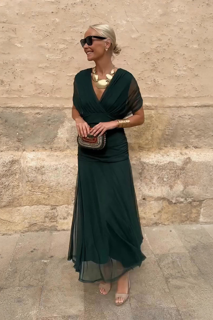 Valentina | Vestido Maxi de Fiesta Elegante con Escote en V