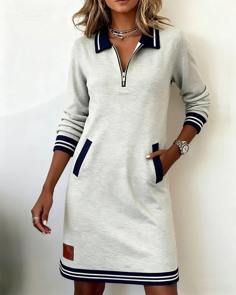 Catalina | Vestido de Algodón de Manga Larga